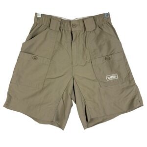 AFICD Fishing Shorts Mens 28‎ Tan Outdoor Cargo Casual Hiking Lightweight